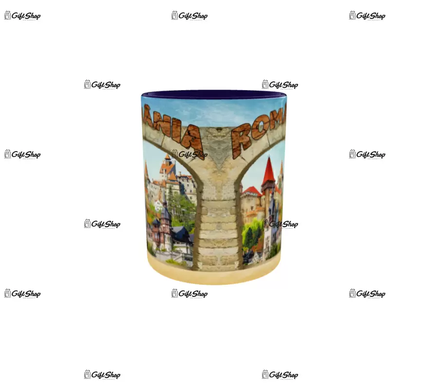 Castele din romania, cana ceramica, 330ml